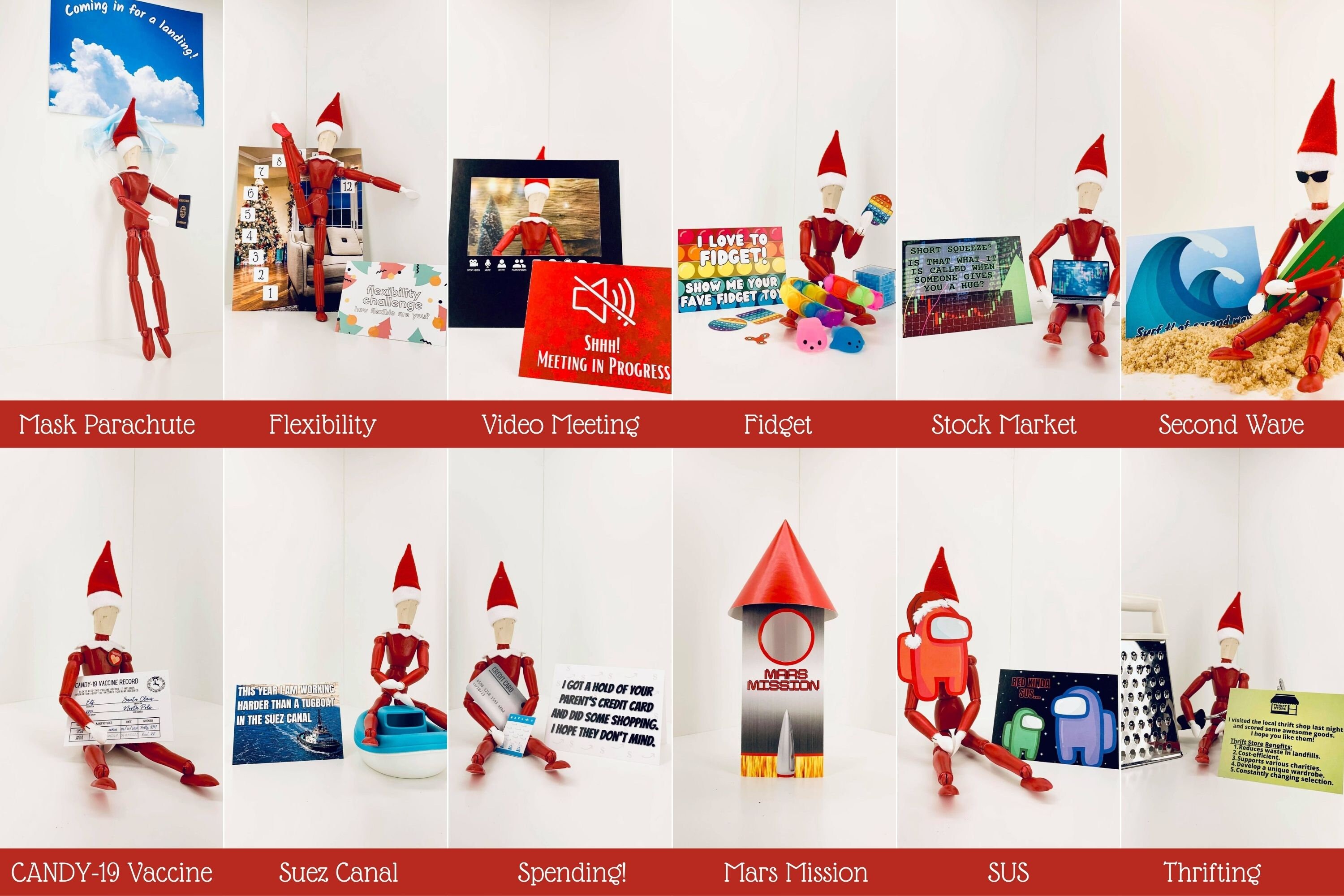 Elf on the Kit Trending 2021 Printed Complete 24 Day Set Elf Etsy UK