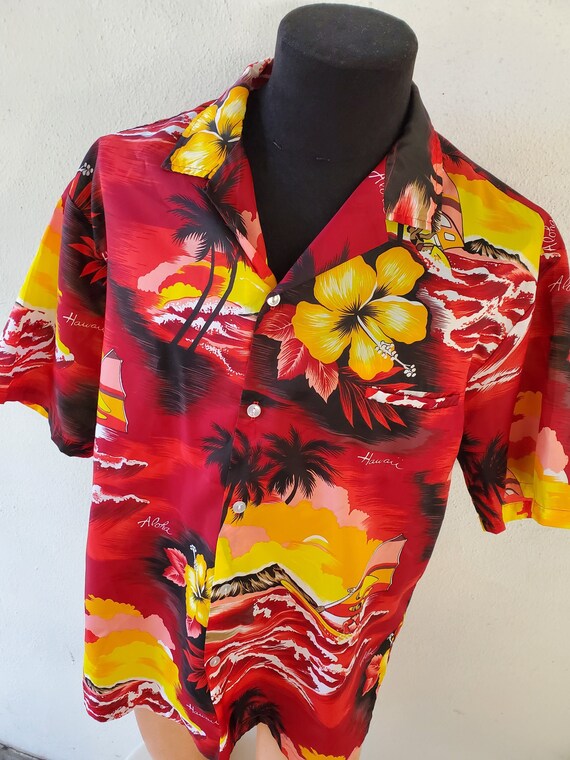 hawaiian shirt 1970s aloha - Gem