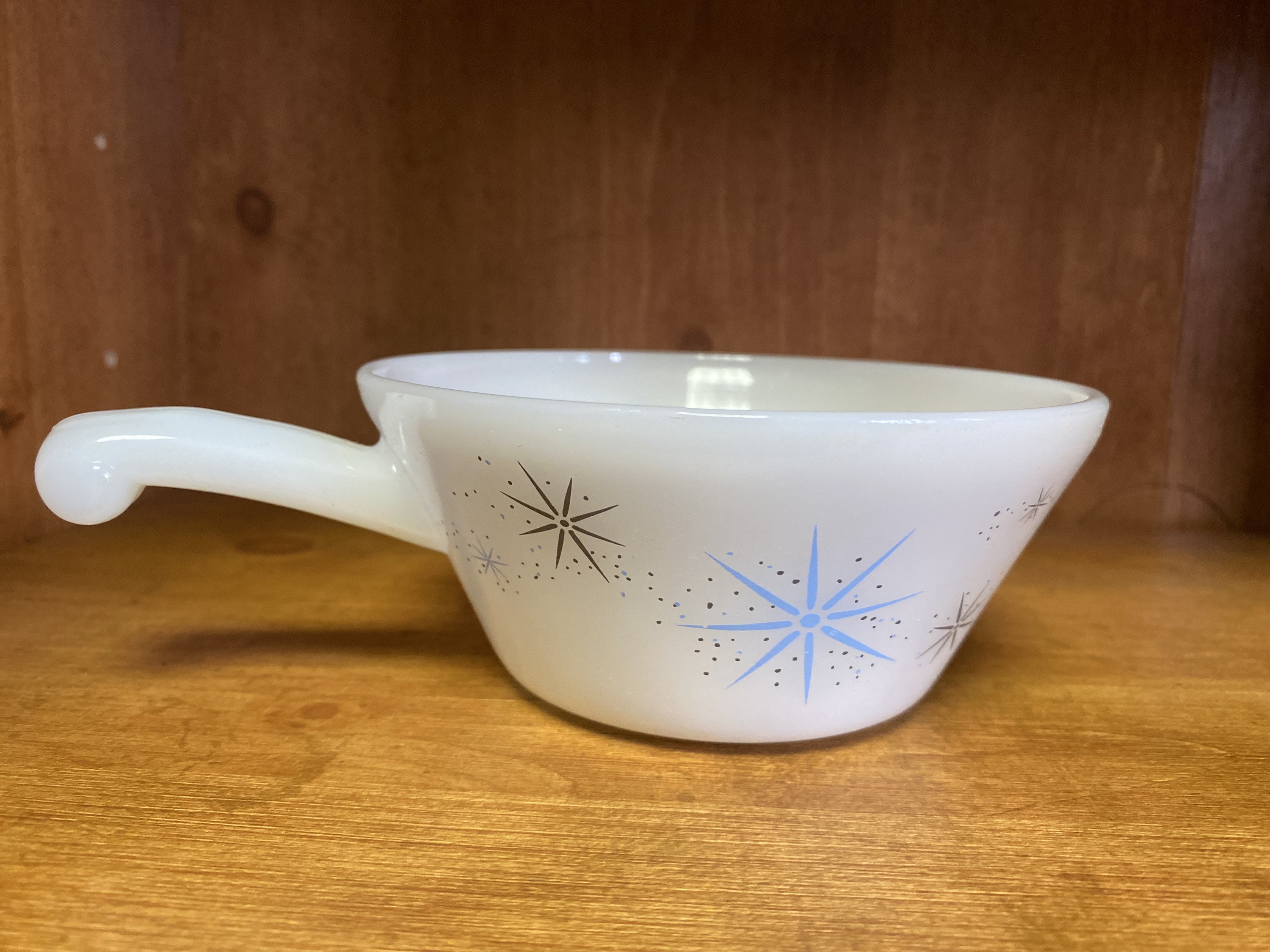 Vintage Fire King Atomic Starburst 5 Inch Handled Dish Anchor Etsy