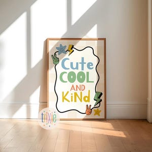 Coole jongens print retro kinderkamer, citaat kinderkamer, peuter wanddecoratie, leuke kinderkunst aan de muur, neutrale kinderkamer kunst, kleurrijke kinderprints, soort