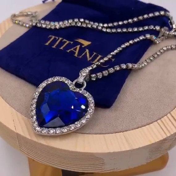 Buy [You and my jewelry box] Titanic model ・ Large sapphire pendant necklace  ・ Synthetic sapphire 11 carat (September birthstone) [Gift wrapped] from  Japan - Buy authentic Plus exclusive items from Japan | ZenPlus