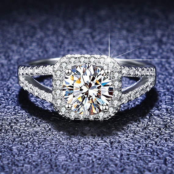 Sterling silver engagement rings with real diamonds deals