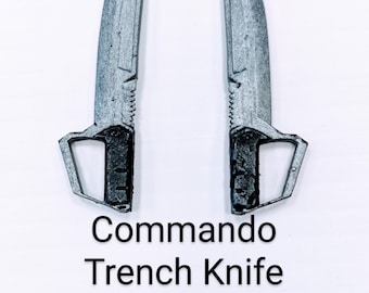 Commando Trench Knife Set 1:12 Toy Accessory (Unfinished, Made to Order)