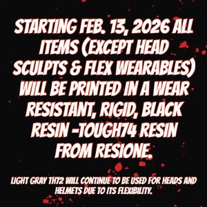 a black background with a red and white text that reads, all items including flex