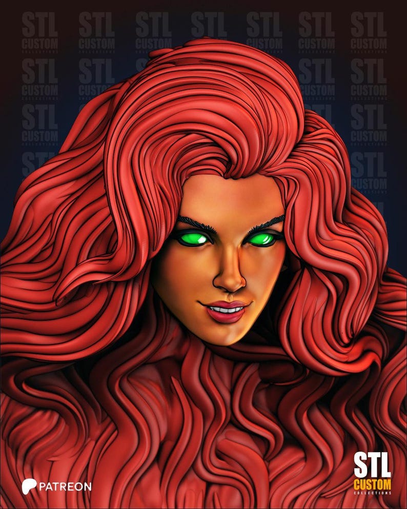 Alien Warrior Princess- Smile- 3D File Library Custom Print- 3D Printed ...