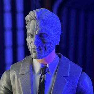 Two Faced Crime Boss 3D Printed Head Sculpt (Unfinished, Made to Order)