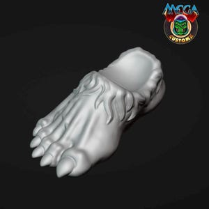 Mega CustomX Beastly Monster Foot -SET de 2- para MOTU Origins Scale - Accesorio de juguete (impresión a pedido, sin terminar, cuerpo de figura NO incluido)