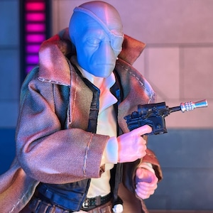 Alien Pirate Duros with Eye Patch Head Sculpt 1:12 Toy Accessory (Unfinished, Made to Order)