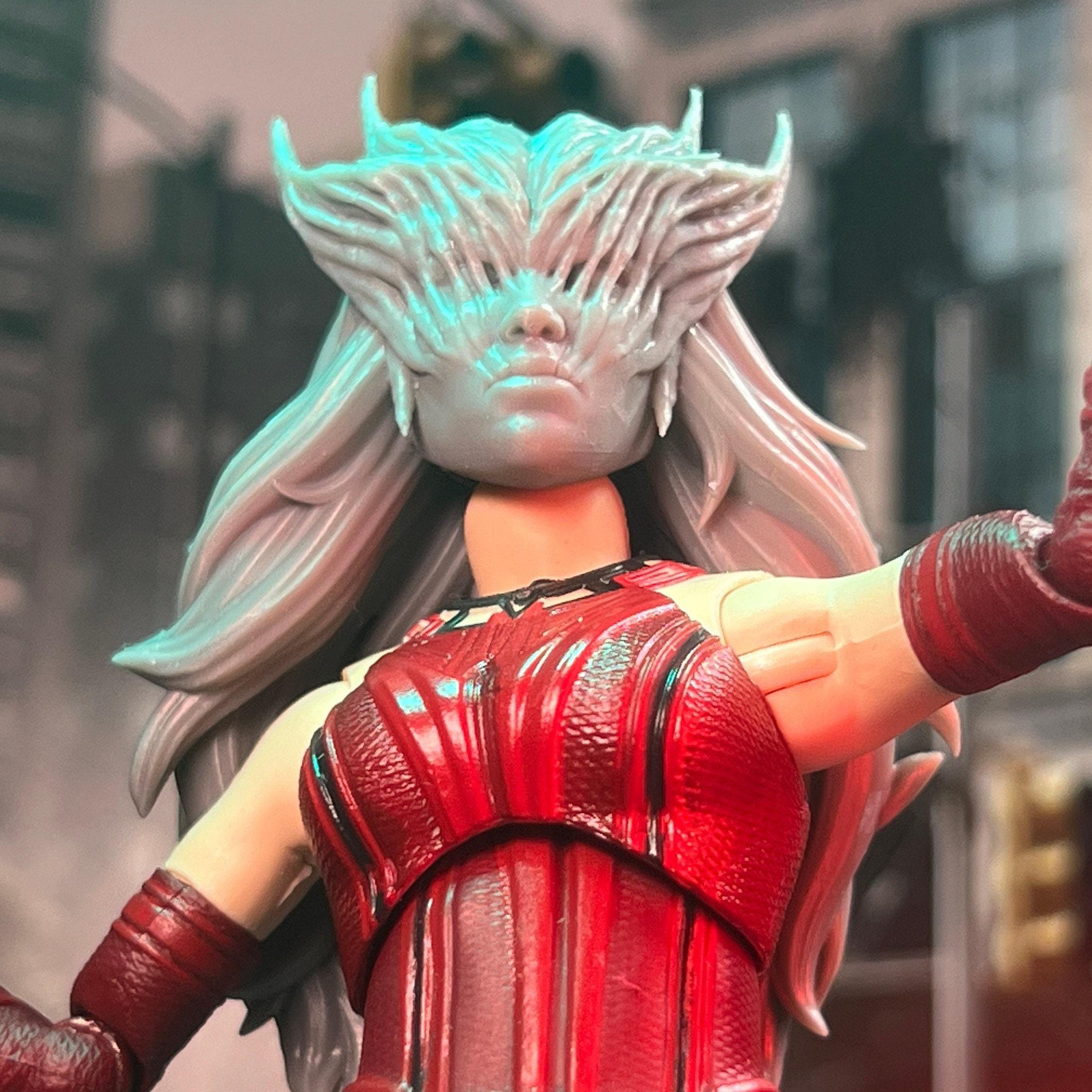 Marvel Top Canotta Donna – Scarlet Witch In Scala Di Grigi – Maglietta Elasticizzata Con Logo E Ritratto