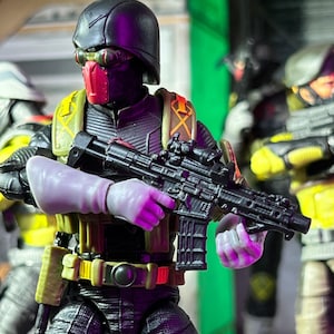 M4 Super SBR Ultralight Rifle with ACOG Reflex Hybrid Sight 1:12 Scale Toy Accessory (Unfinished, Made to Order)