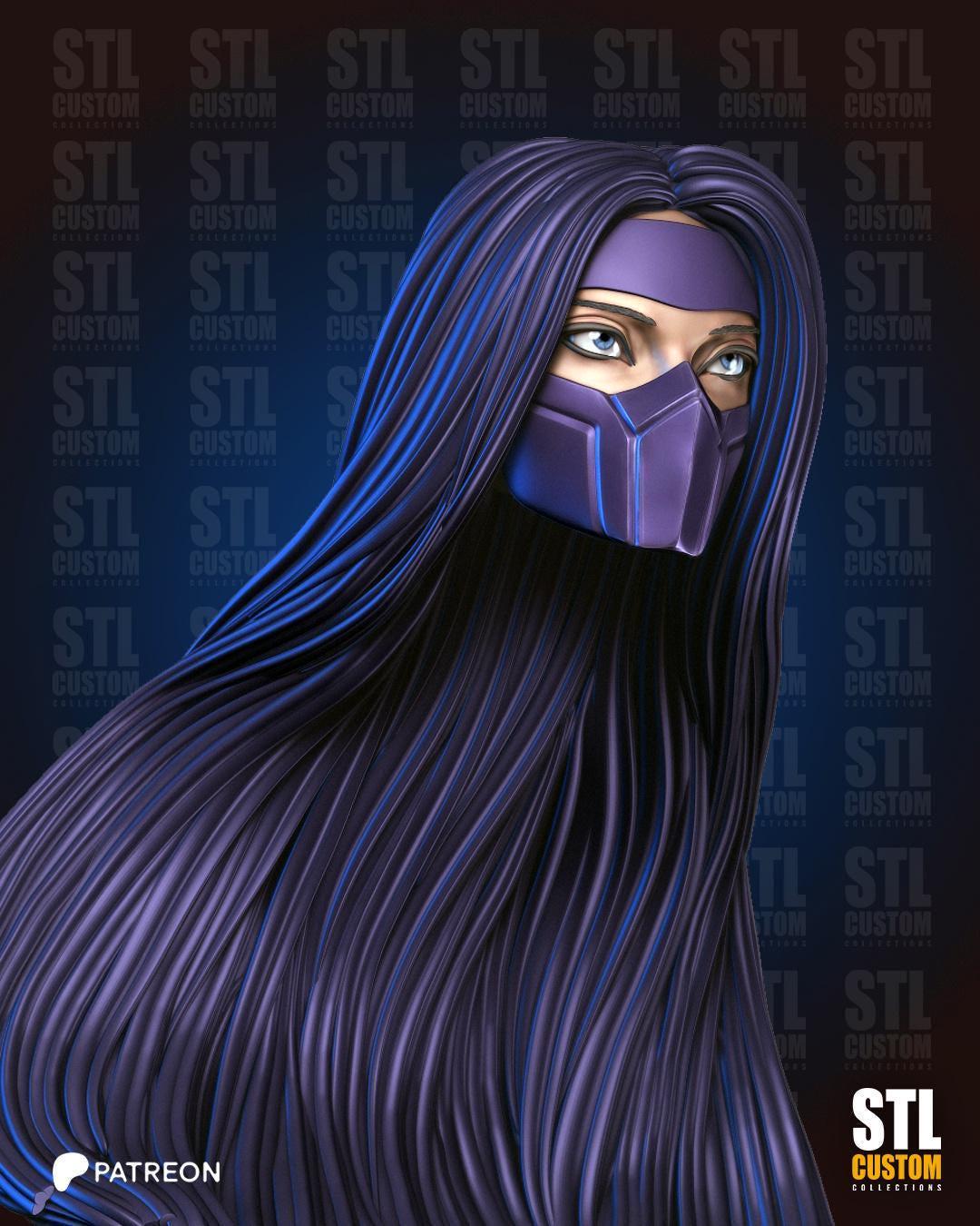 Psychic Assassin - Mask- 3D File Custom Print- 3D Printed Head Sculpt ...
