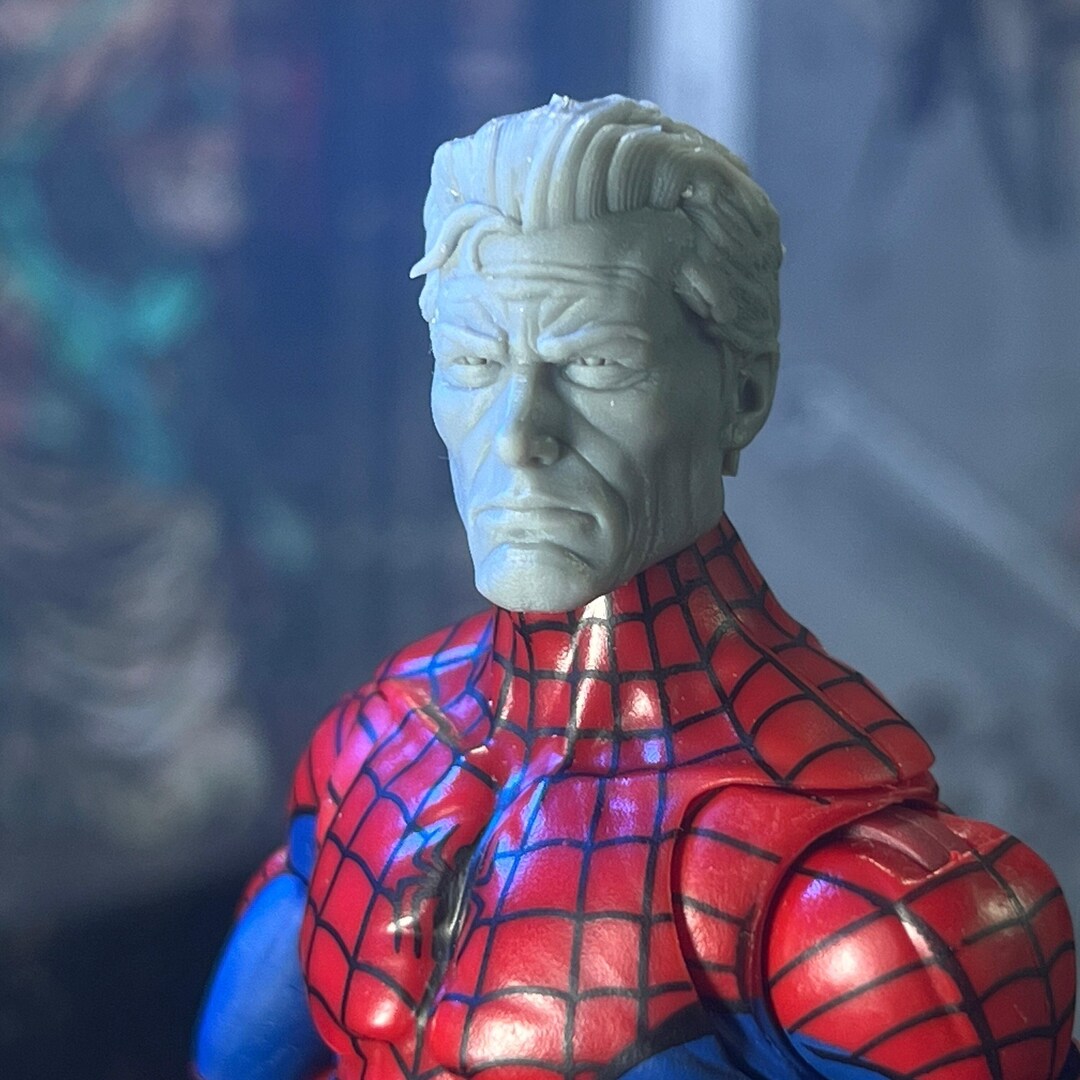 Old Man Peter, Spider Vigilante Unmasked 3D Printed Head Sculpt ...