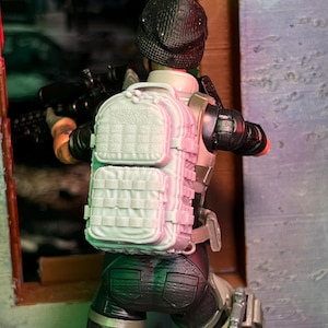 Mochila militar ligera para uso diario, accesorio de juguete a escala 1:12 (sin terminar, hecha a pedido)