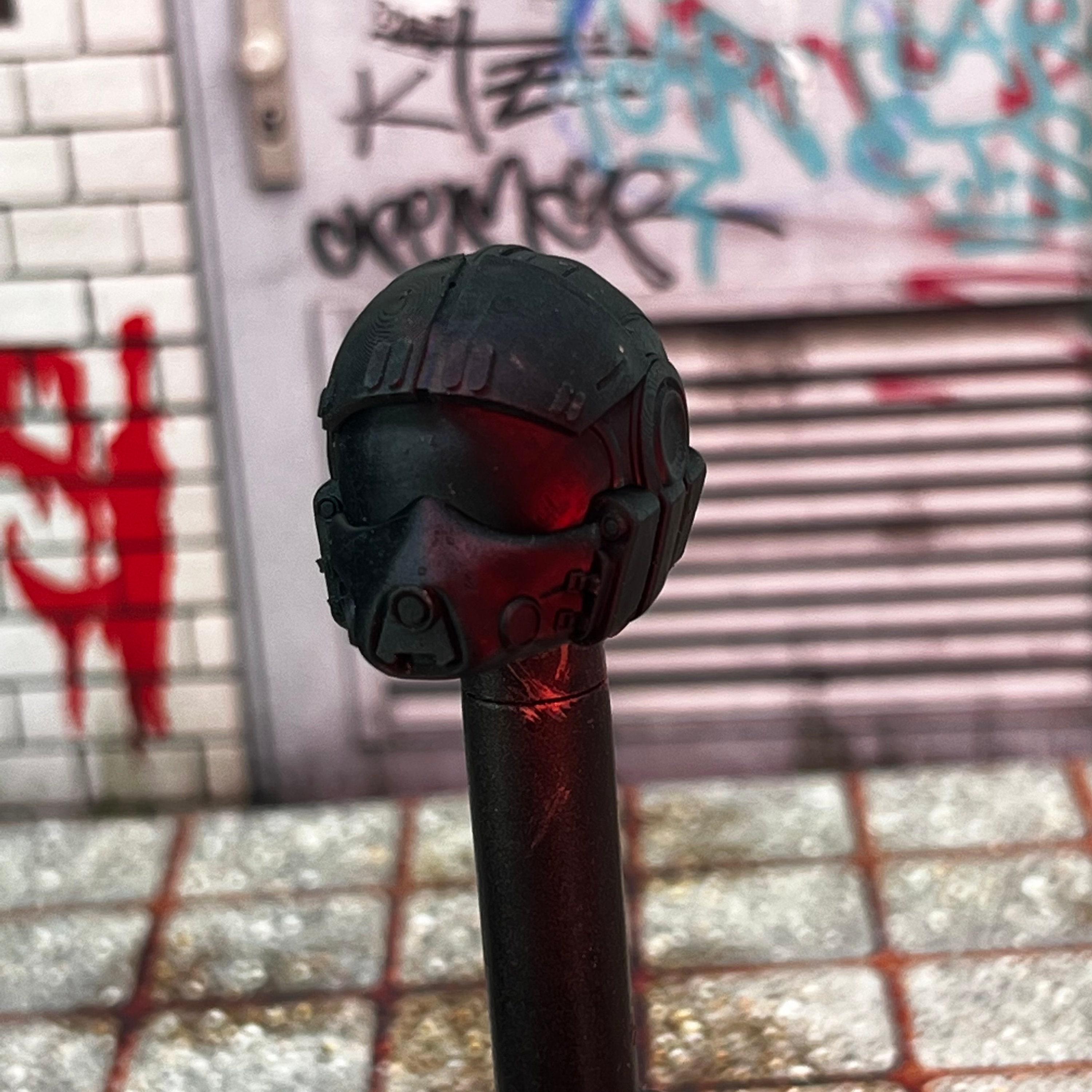 Enemy Fighter Pilot Custom 3D Printed Head Sculpt (unfinished, Made to ...