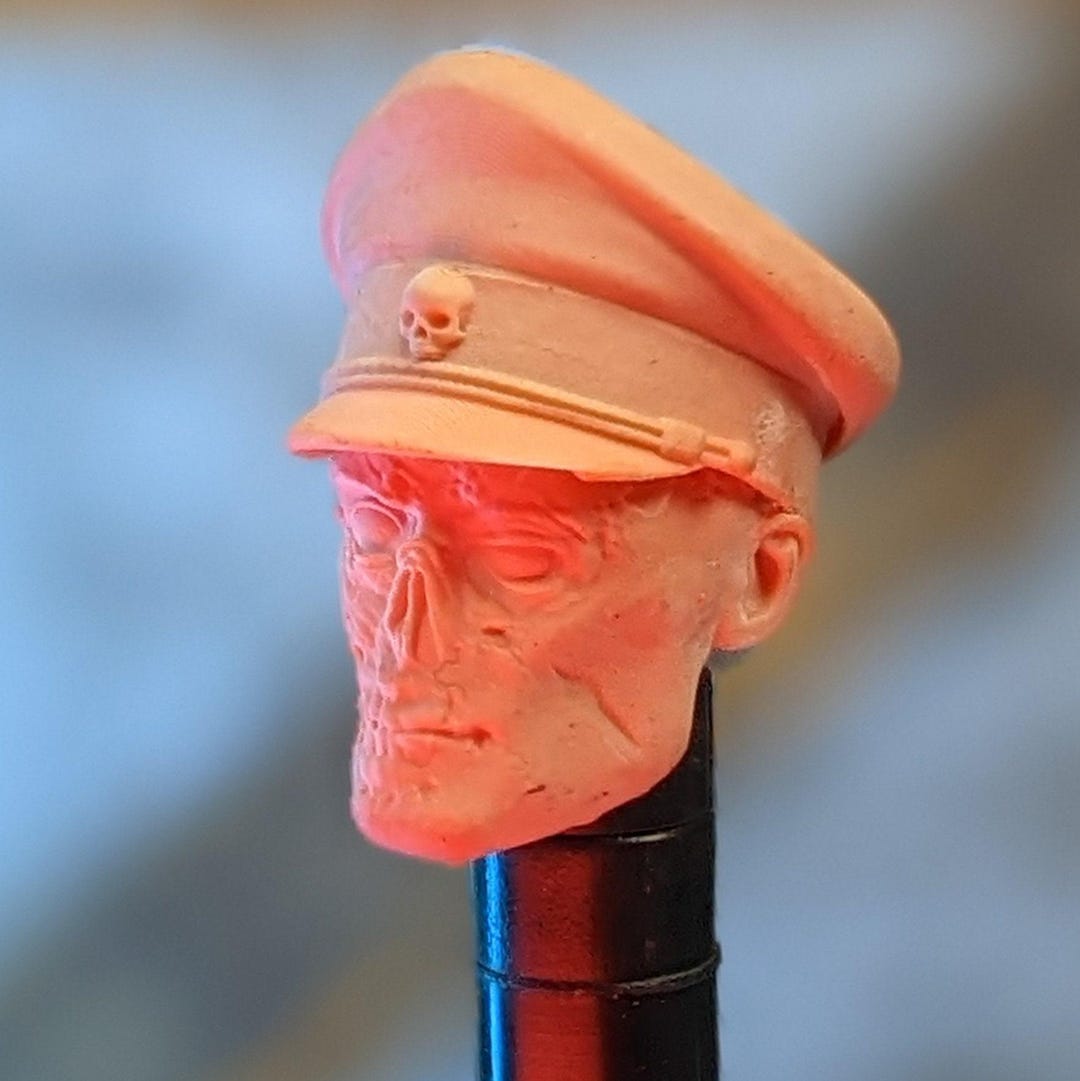 Zombie AXIS Commandant Custom 3D Printed Head Sculpt (unfinished, Made ...