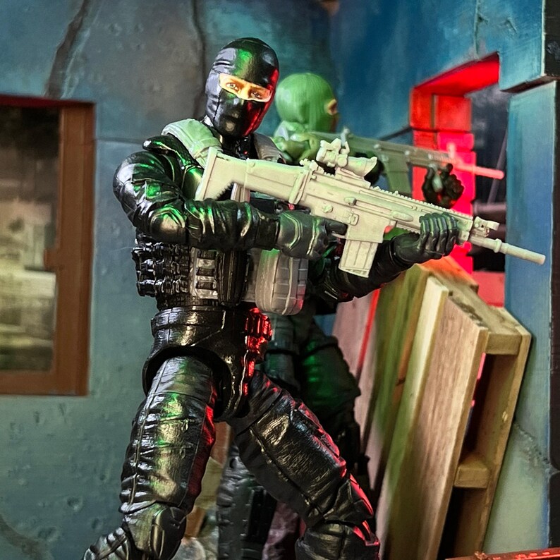 MB Scar-H Mk2 Acog Rifle 1:12 Scale Toy Accessory (Unfinished, Made to Order) image 3