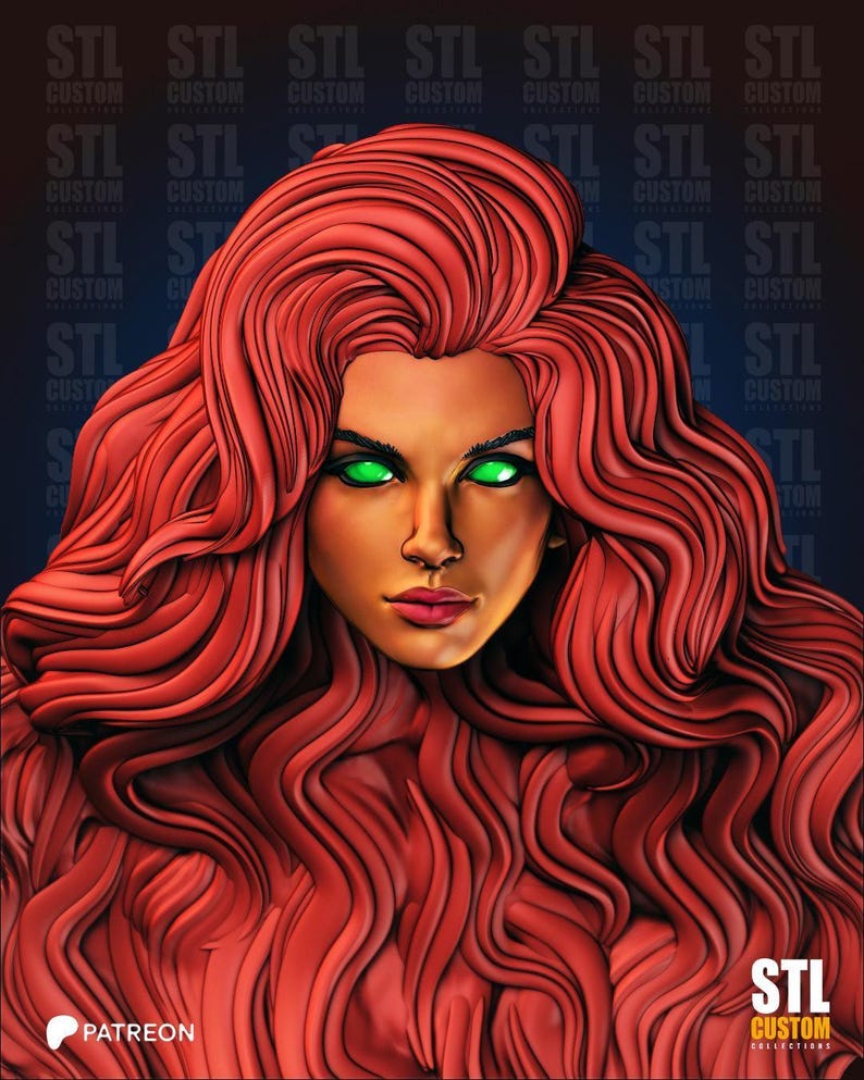 Alien Warrior Princess - 3D File Library Custom Print- 3D Printed Head ...