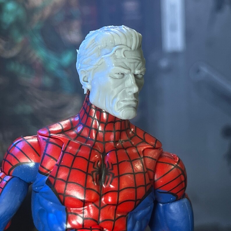 Old Man Peter, Spider Vigilante Unmasked 3D Printed Head Sculpt ...