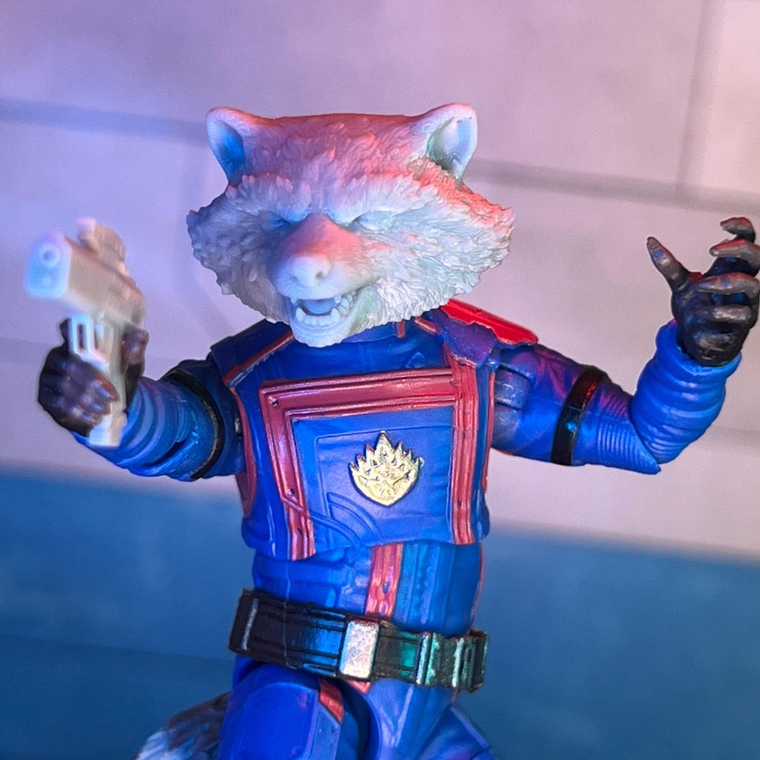 Fierce Space Raccoon Custom 3D Printed Head Sculpt (unfinished, Made to ...