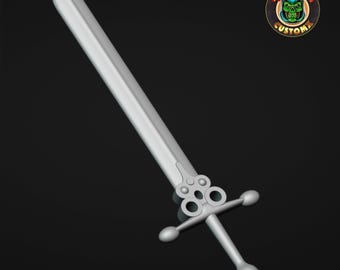 Mega CustomX Barbarian Remco Sword MOTU Origins Scale Toy Accessory (druk na żądanie, niedokończony, ciało figurki NIE jest dołączone)