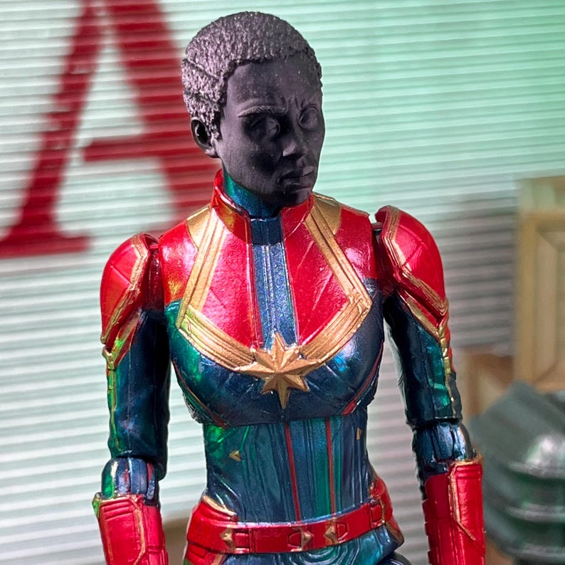 Captain Spectrum Custom 3D Printed Head Sculpt (unfinished, Made to ...