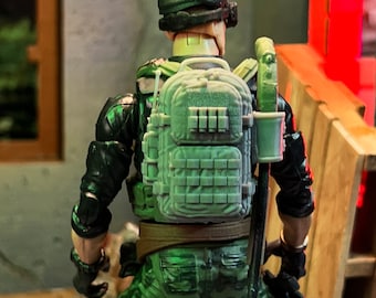 One-Day Pathfinder Duty Military Backpack with Shotgun Wrap Holster 1:12 Toy Accessory (Unfinished, Made to Order, Backpack Only)