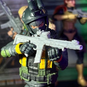 M4 Long Barrel DMR with ACOG Reflex Hybrid Sight 1:12 Scale Toy Accessory (Unfinished, Made to Order)