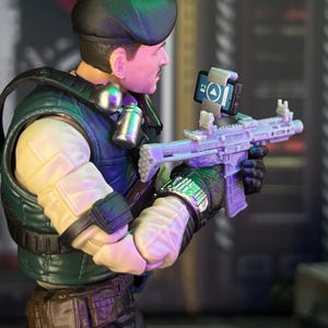 Accesorio de juguete a escala 1:12 para operador de comunicaciones MB AR-15 PDW (sin terminar, hecho a pedido)