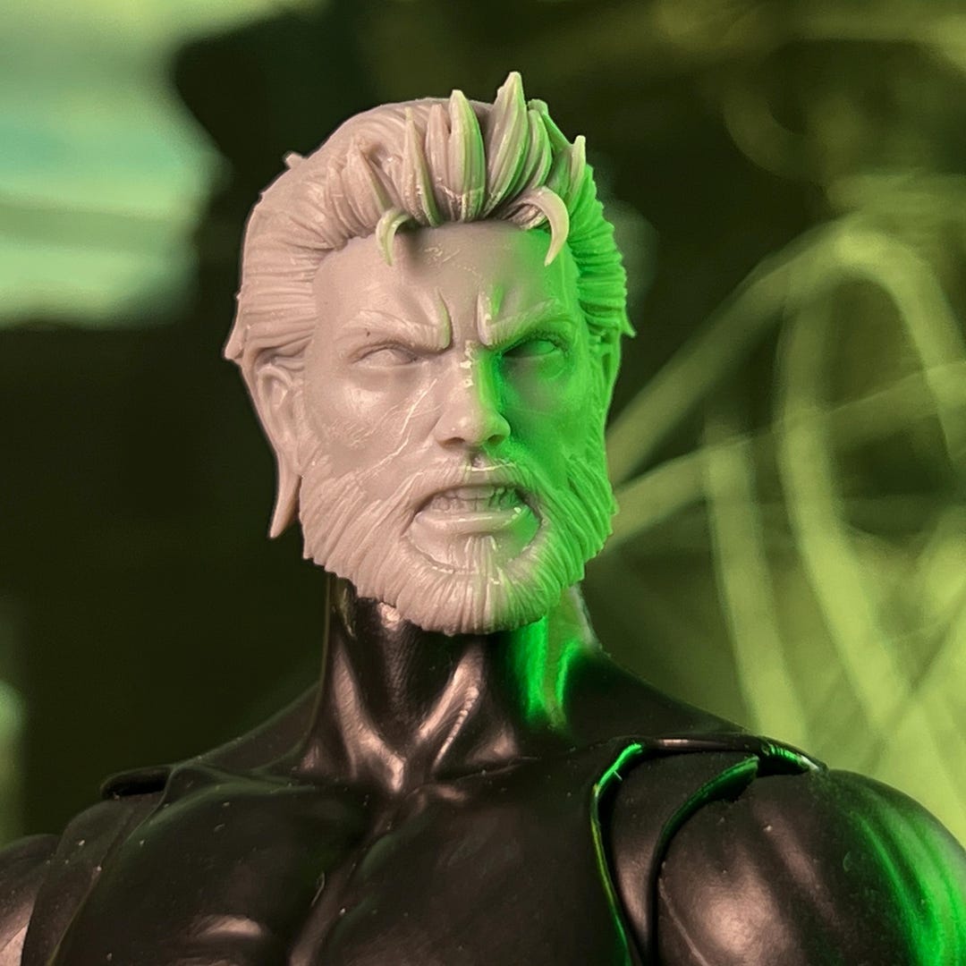 Bearded Spider Vilgiante -ANGRY- 3D Printed Head Sculpt (unfinished ...