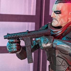 Tec 9x With Foregrip Machine Pistol 1:12 Toy Accessory (Unfinished, Made to Order)