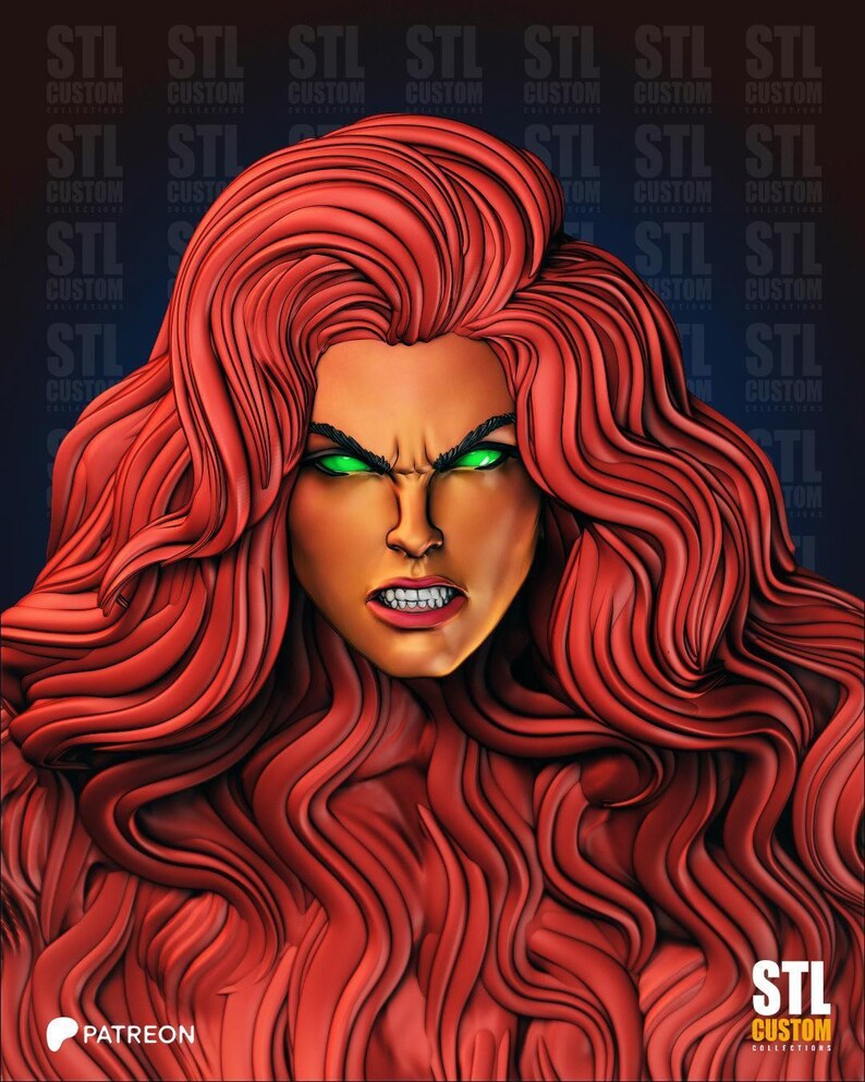 Alien Warrior Princess- Angry- 3D File Library Custom Print- 3D Printed ...