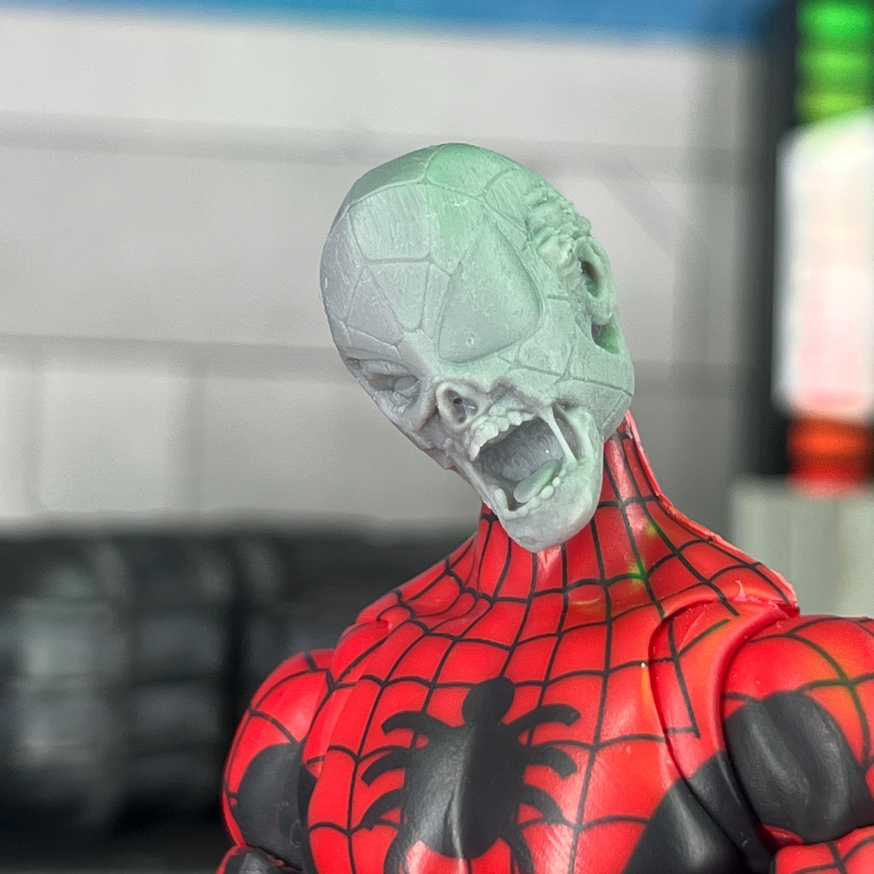Zombie Spider Hero Custom 3D Printed Head Sculpt (unfinished, Made to ...