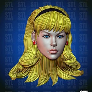 Demigoddess Olympia- 3D File Library Custom Print- 3D Printed Head Sculpt (No Paint, Ships Unfinished, Custom Made to Order)