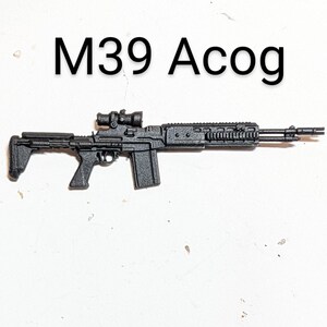 M39 AR with Acog Scope 1:12 Toy Accessory (Unfinished, Made to Order)