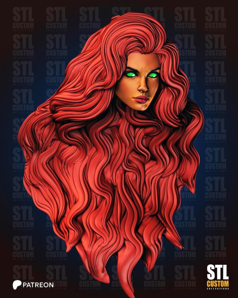 Alien Warrior Princess - 3D File Library Custom Print- 3D Printed Head ...