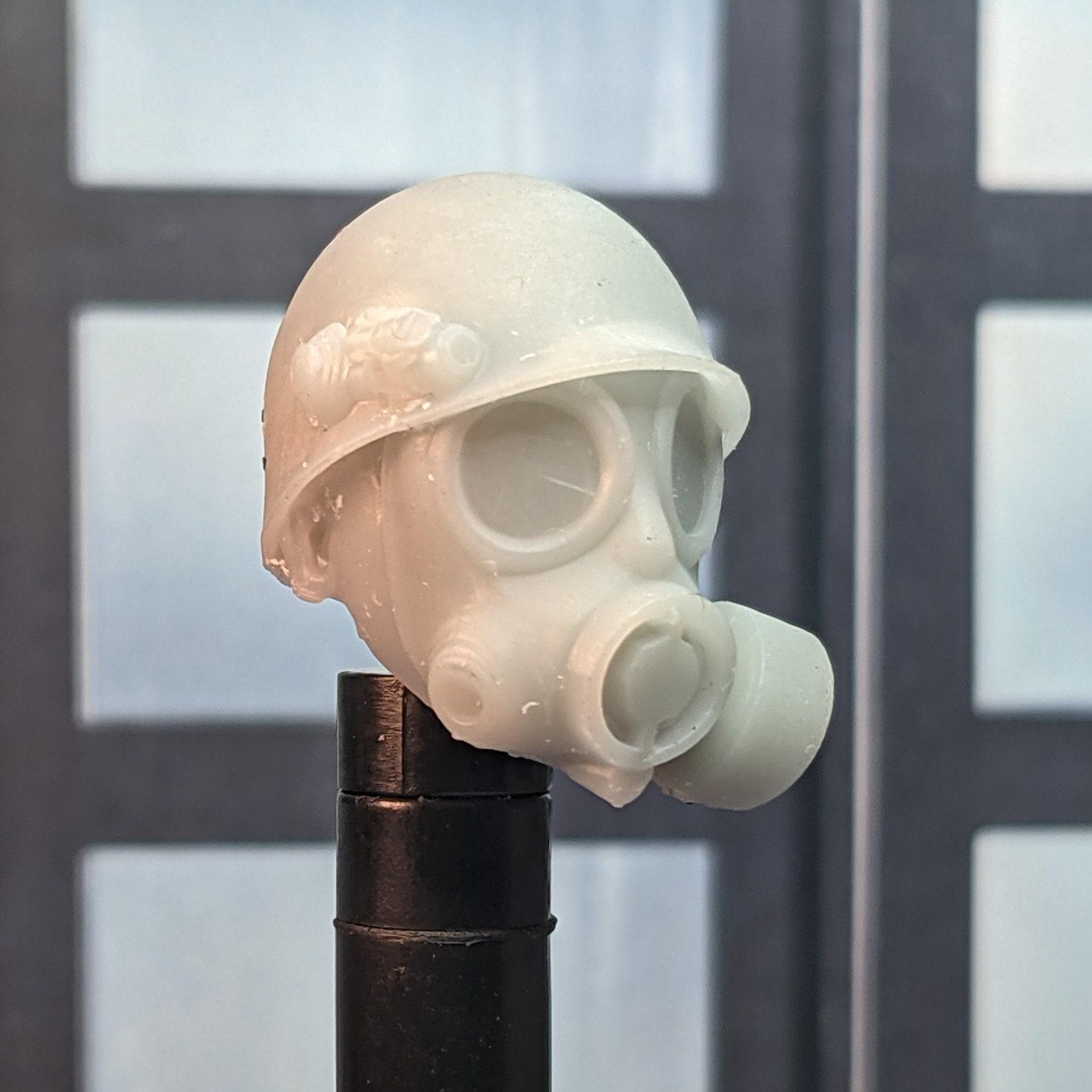 GAS MASK SOLDIER Custom 3D Printed Head Sculpt (unfinished, Made to ...