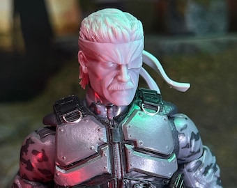 Codinome Aged Snake Tactical Espionage Operative 1:12 Escultura de cabeça personalizada exclusiva (inacabada, feita sob encomenda)