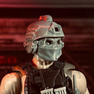 Głowa operatora hełmu NVG GhostSkull, drukowana w 3D (niedokończona, wykonana na zamówienie)