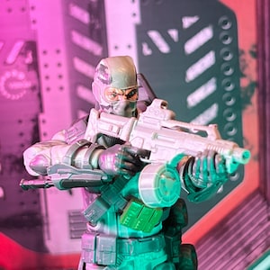 G36c Blitz Assault Rifle with Drum and Flash Can Muzzle 1:12 Scale Toy Accessory (Unfinished, Made to Order)