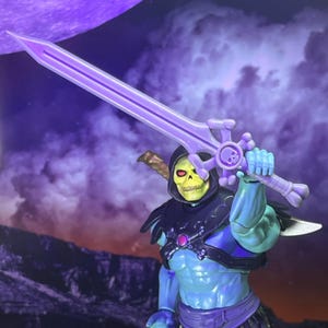 Accesorio de juguete a escala de 7" de Subternian Skeletal Power Sword MOTU Masterverse (sin terminar, hecho a pedido)