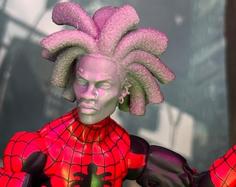 Punk Rock Hobie Spider Vigilante Unmasked 1:12 3D Printed Head Sculpt (Unfinished, Made to Order)