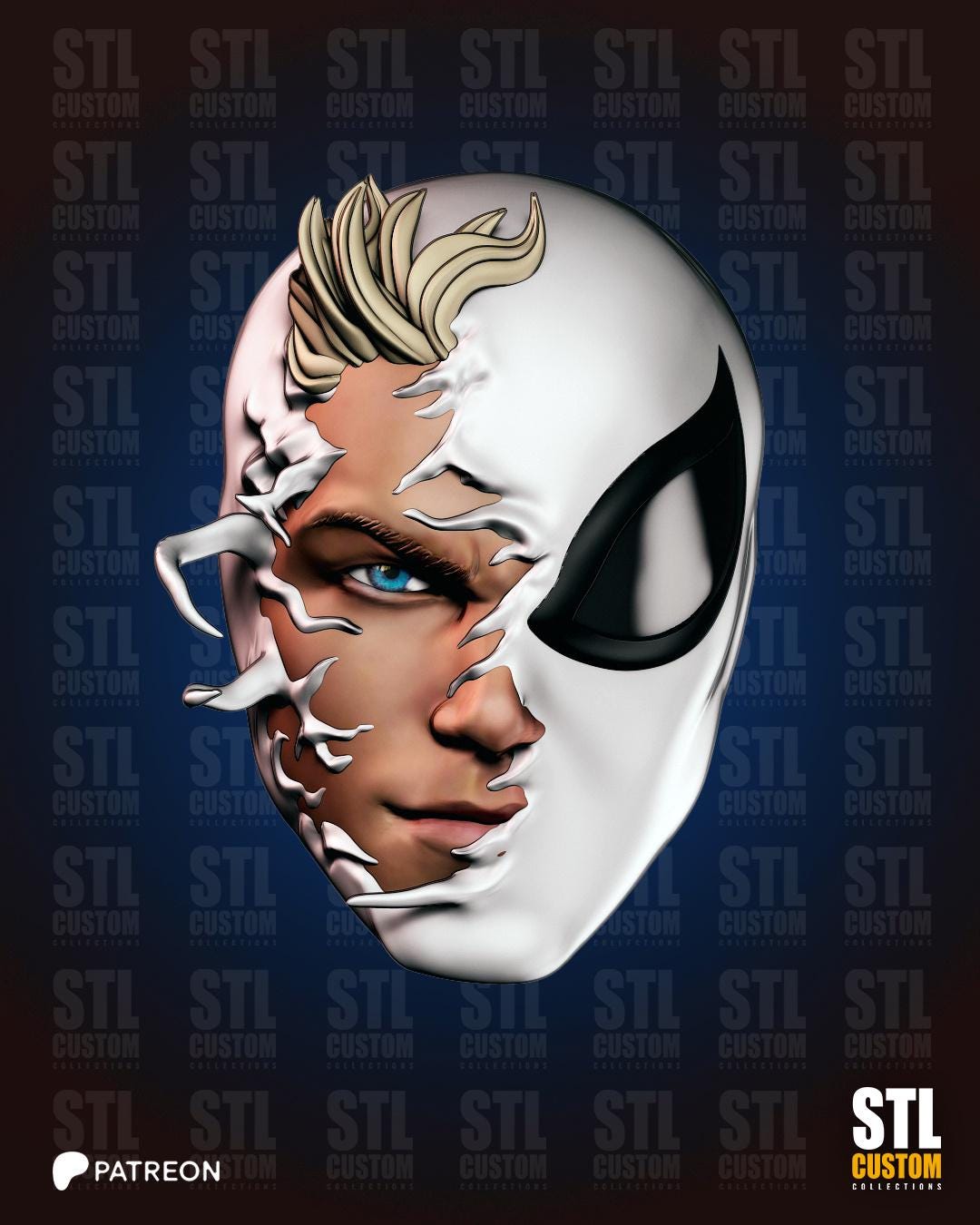 Anti Symbiote Healer - Transform- 3D File Custom Print- 3D Printed Head ...
