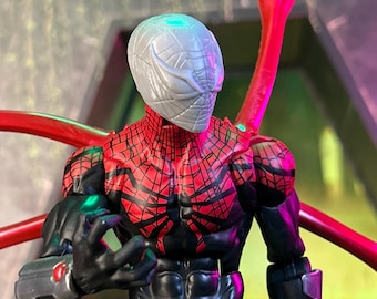 Superior Spider Hero Custom -NARROW EYES- 3D Printed Head Sculpt (Unfinished, Made to Order)