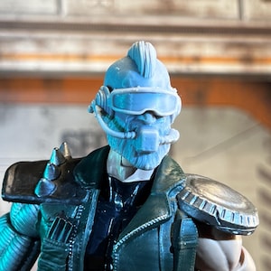 Cyber Raider Mutant Hunter- Muzzle 3D Printed Head Sculpt (Unfinished, Made to Order)