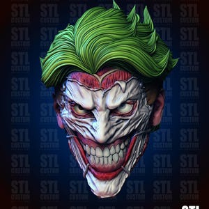 Joking Joe - Absolute - Impresión personalizada en 3D - Escultura de cabeza impresa en 3D (sin pintura, se envía sin acabado, hecha a medida por encargo)