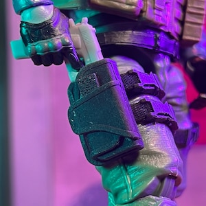 Funda de pierna Strike Force (compatible con armas cortas con láser táctico), accesorio de juguete a escala 1:12, sin terminar, STOCK LIMITADO