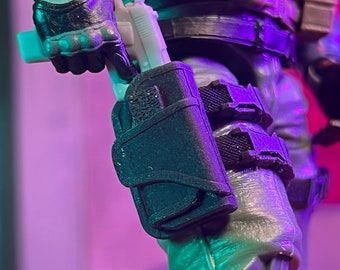 Strike Force Leg Holster (Fits Sidearms with Tactical Laser) 1:12 Scale Toy Accessory - Unfinished, LIMITED STOCK