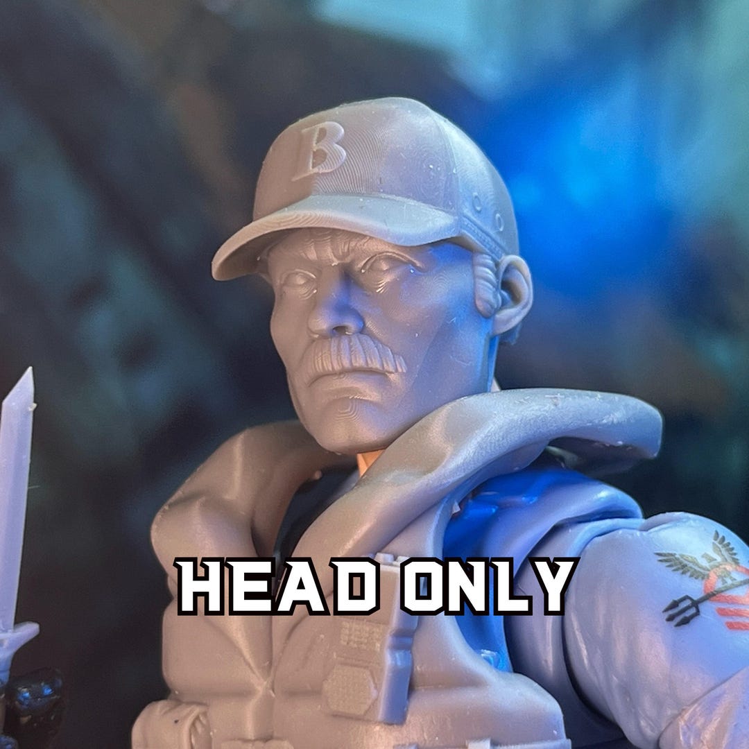 Coast Guard Cutter Captain Custom 3D Printed Head Sculpt (unfinished ...