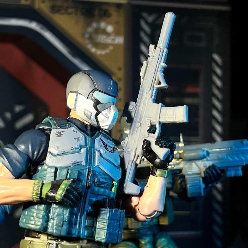 Scar L Ultralight Raider Rifle 1:12 or 1/18 Toy Accessory (Unfinished, Made to Order) image 2