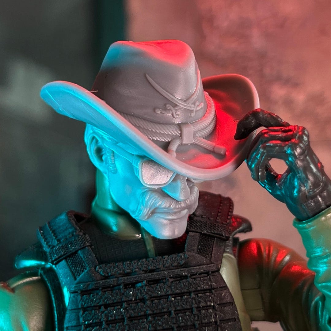 Air Cav Helo Pilot Custom 3D Printed Head Sculpt (unfinished, Made to ...